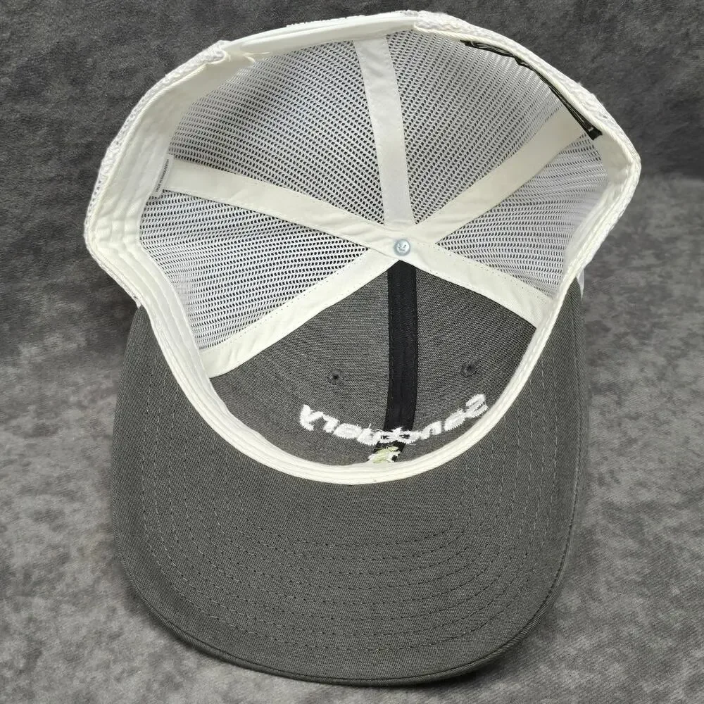 Sanctuary Beaker Gray White Trucker Hat Dutchie Richardson Adjustable Strap Cap